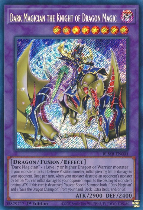 Dark Magician the Knight of Dragon Magic [BLMR-EN001] Secret Rare | The Gaming-Verse