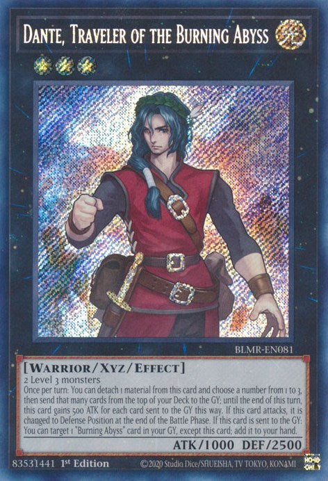 Dante, Traveler of the Burning Abyss [BLMR-EN081] Secret Rare | The Gaming-Verse