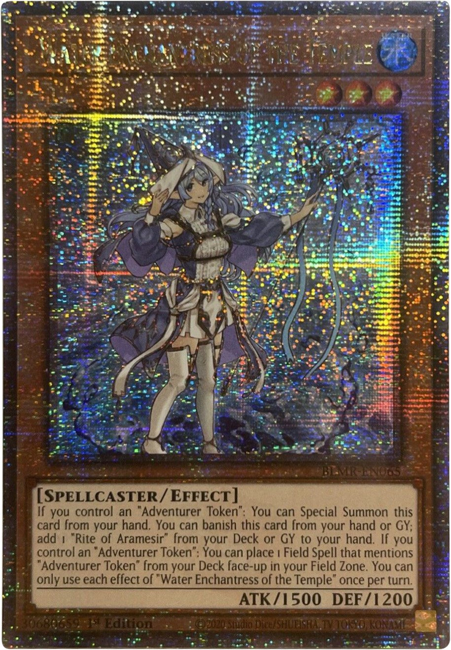 Water Enchantress of the Temple [BLMR-EN065] Quarter Century Secret Rare | The Gaming-Verse