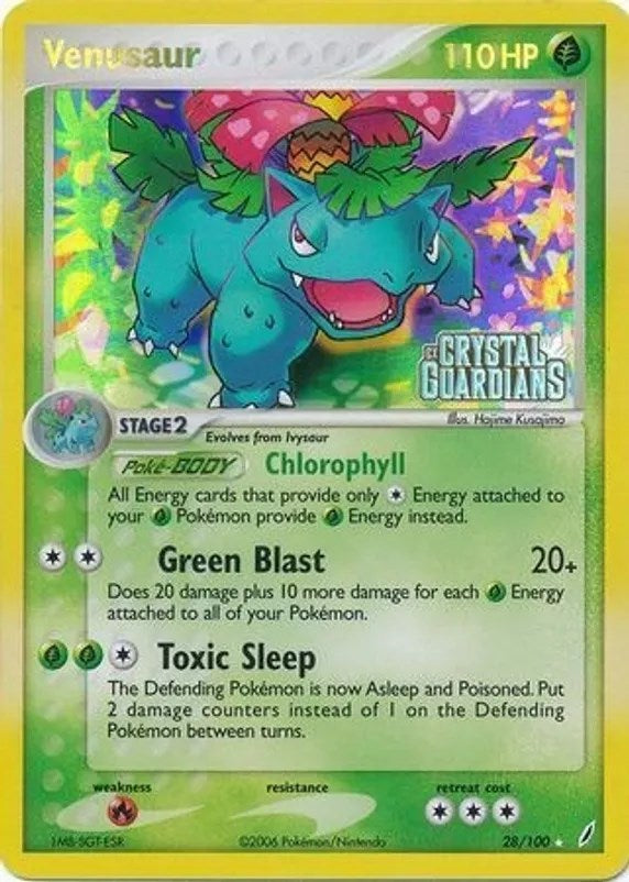 Venusaur (028/100) (Prerelease) [EX: Crystal Guardians] | The Gaming-Verse