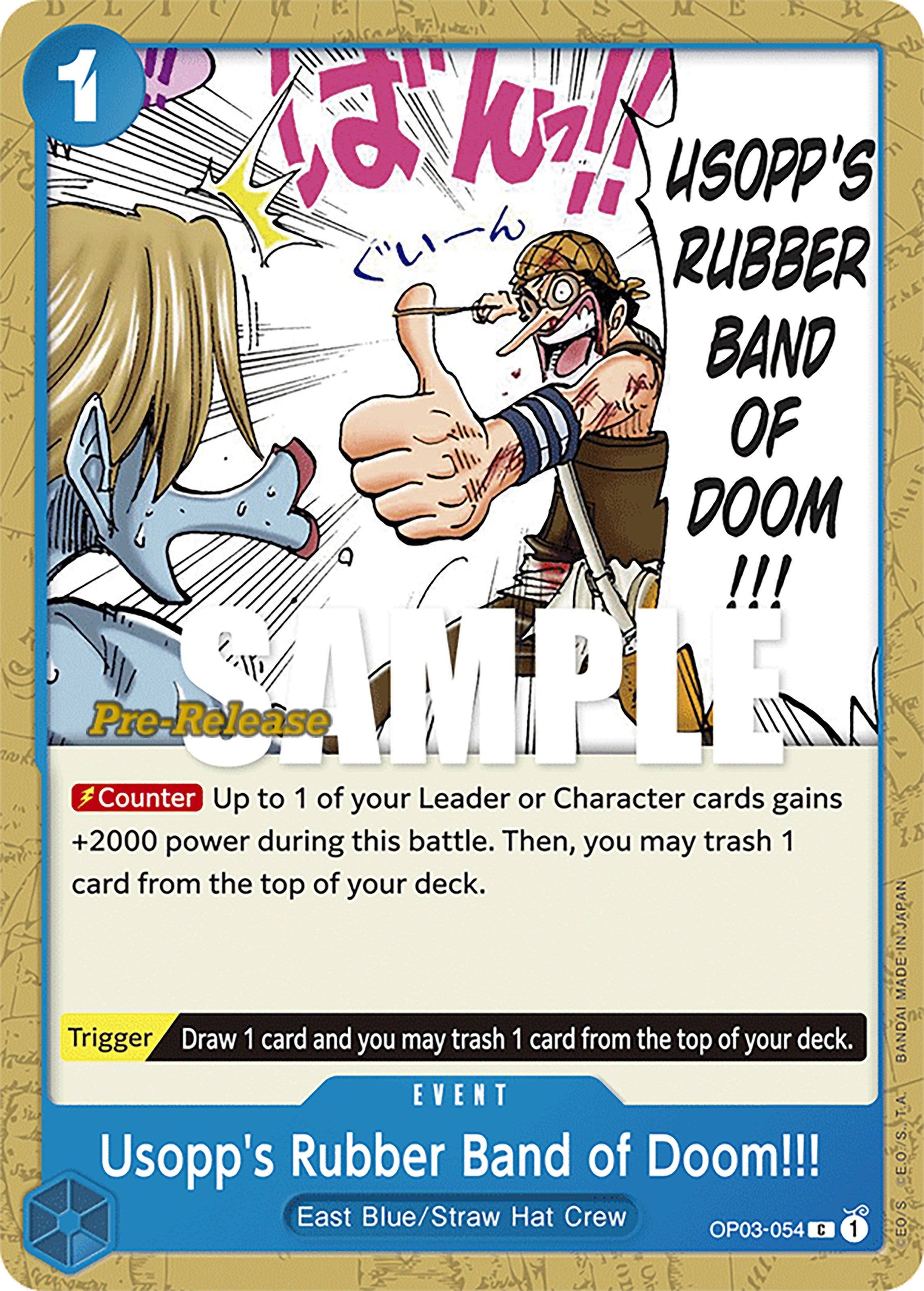 Usopp's Rubber Band of Doom!!! [Pillars of Strength Pre-Release Cards] | The Gaming-Verse