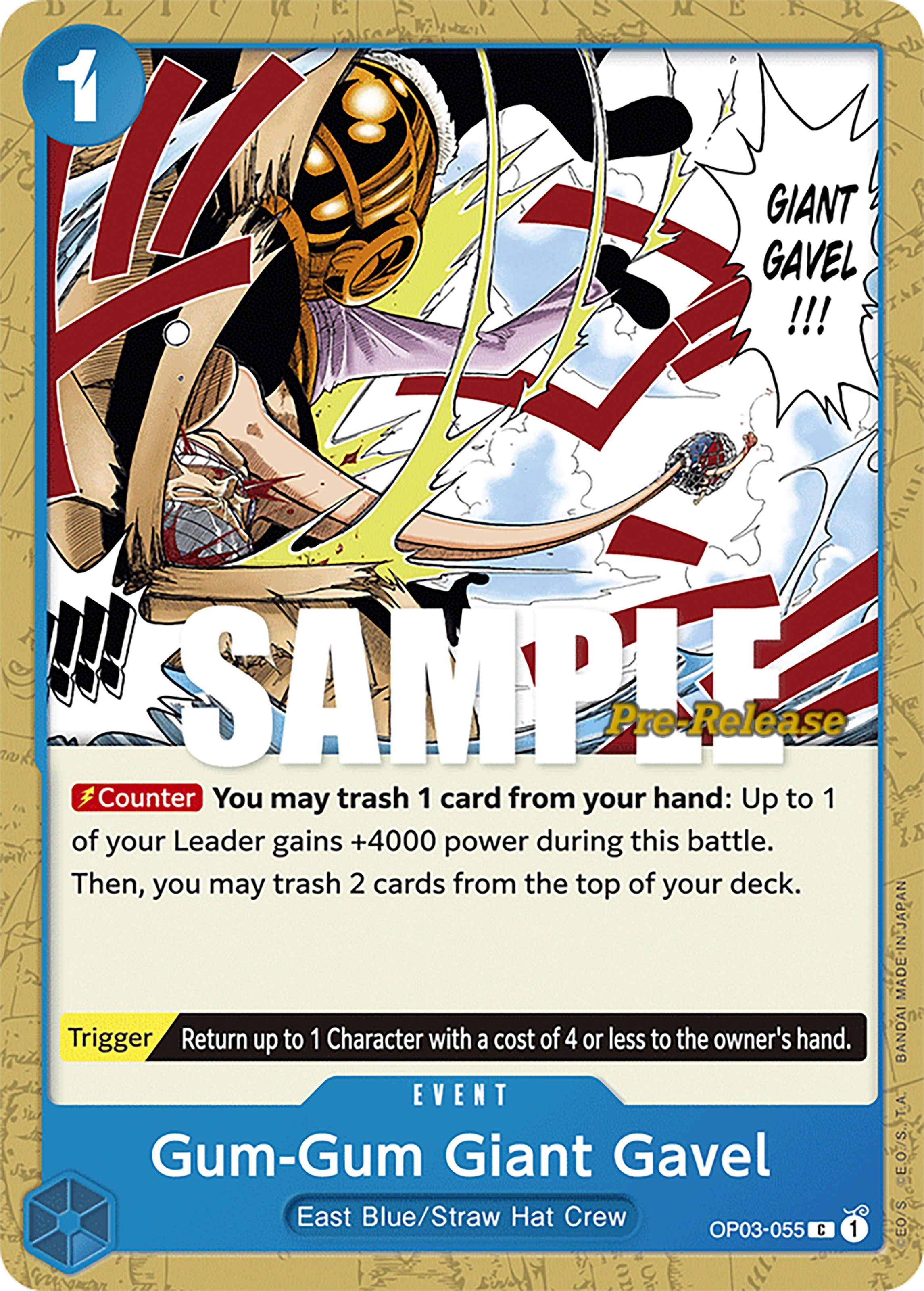 Gum-Gum Giant Gavel [Pillars of Strength Pre-Release Cards] | The Gaming-Verse