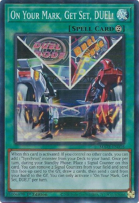 On Your Mark, Get Set, DUEL! [MAZE-EN016] Super Rare | The Gaming-Verse