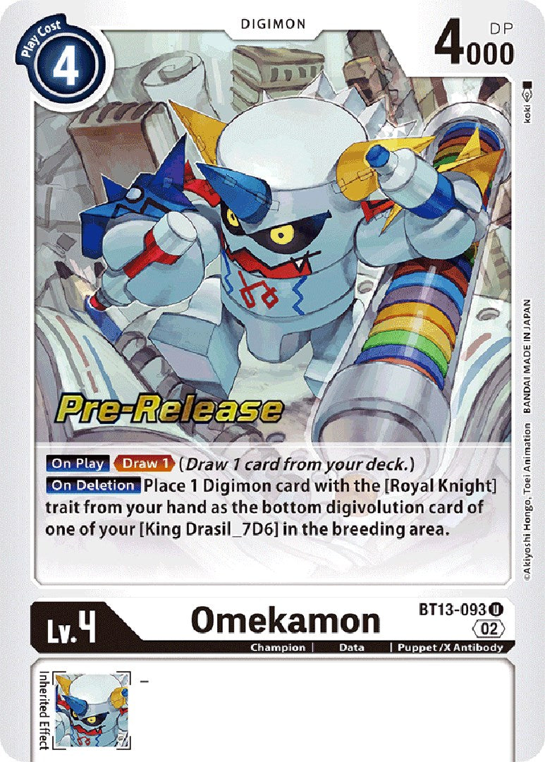 Omekamon [BT13-093] [Versus Royal Knights Booster Pre-Release Cards] | The Gaming-Verse