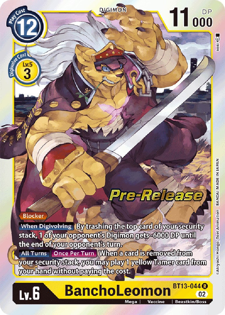 BanchoLeomon [BT13-044] [Versus Royal Knights Booster Pre-Release Cards] | The Gaming-Verse