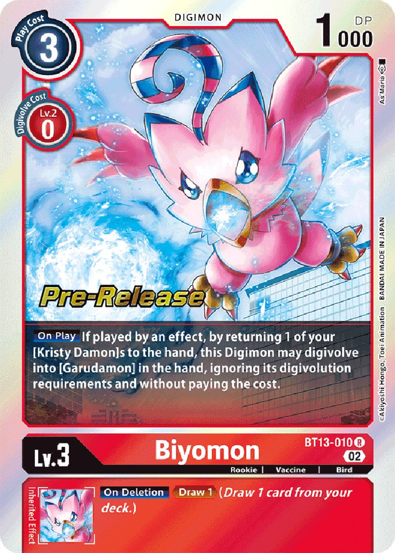 Biyomon [BT13-010] [Versus Royal Knights Booster Pre-Release Cards] | The Gaming-Verse