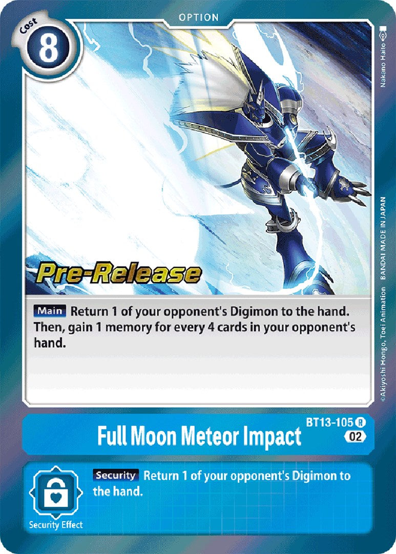 Full Moon Meteor Impact [BT13-105] [Versus Royal Knights Booster Pre-Release Cards] | The Gaming-Verse