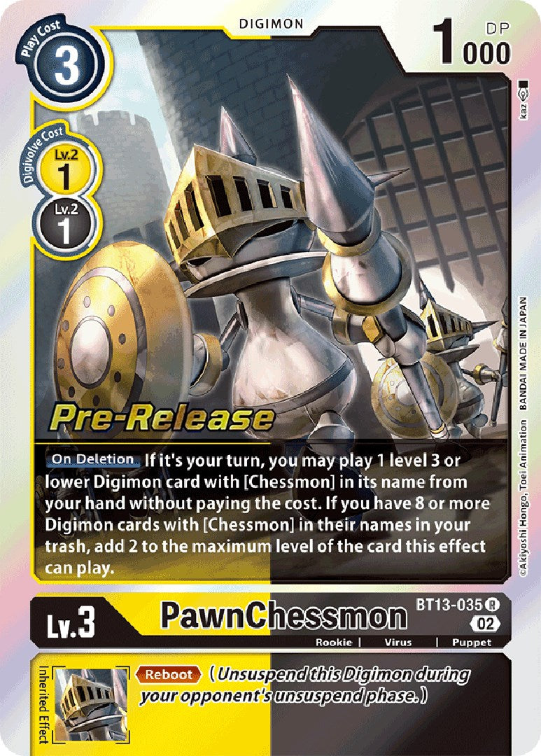 PawnChessmon [BT13-035] [Versus Royal Knights Booster Pre-Release Cards] | The Gaming-Verse