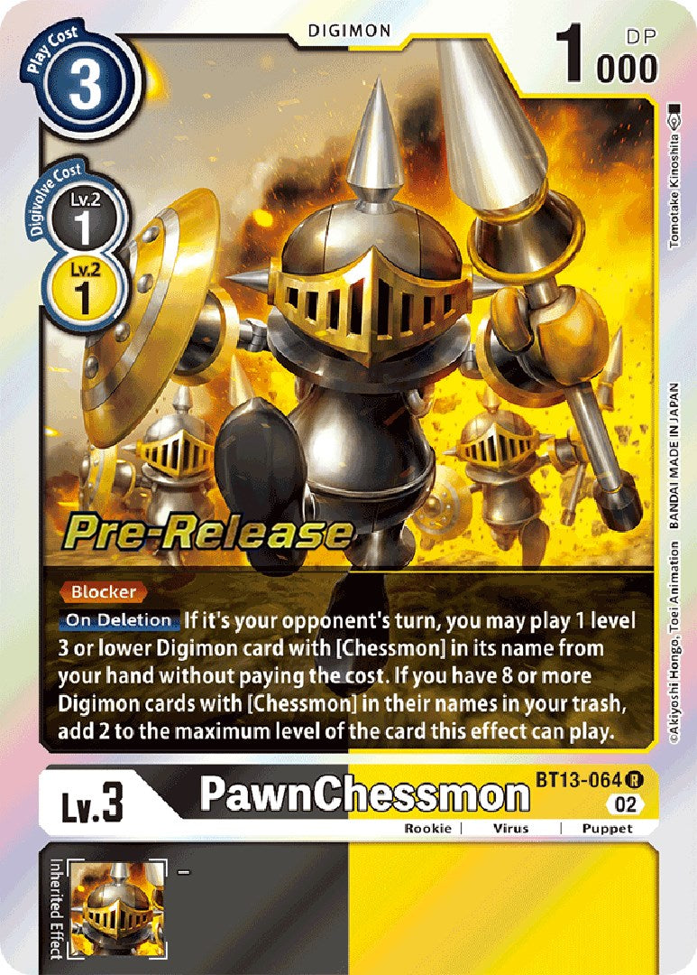 PawnChessmon [BT13-064] [Versus Royal Knights Booster Pre-Release Cards] | The Gaming-Verse