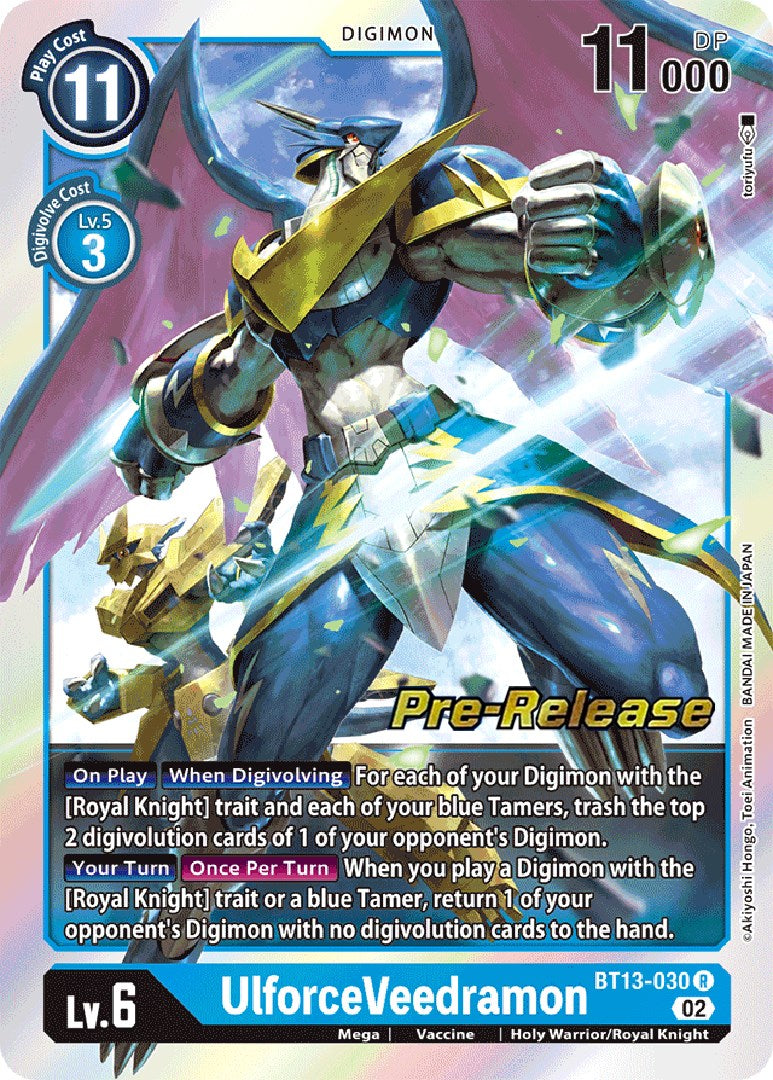 UlforceVeedramon [BT13-030] [Versus Royal Knights Booster Pre-Release Cards] | The Gaming-Verse