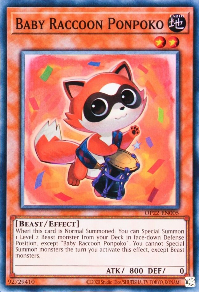 Baby Raccoon Ponpoko [OP22-EN005] Super Rare | The Gaming-Verse