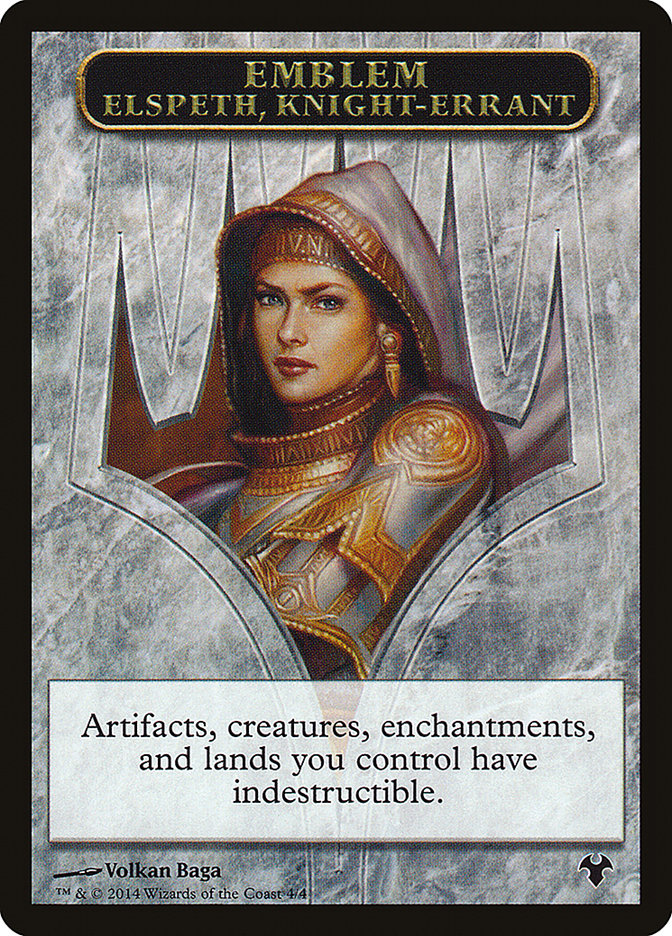 Elspeth, Knight-Errant Emblem [Modern Event Deck 2014 Tokens] | The Gaming-Verse