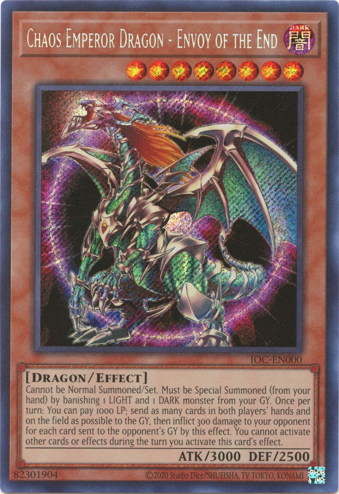 Chaos Emperor Dragon - Envoy of the End (25th Anniversary) [IOC-EN000] Secret Rare | The Gaming-Verse