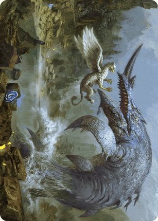 Horned Loch-Whale Art Card [Wilds of Eldraine Art Series] | The Gaming-Verse