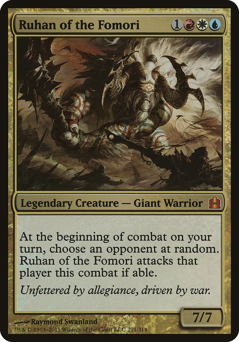 Ruhan of the Fomori (Oversized) [Commander 2011 Oversized] | The Gaming-Verse