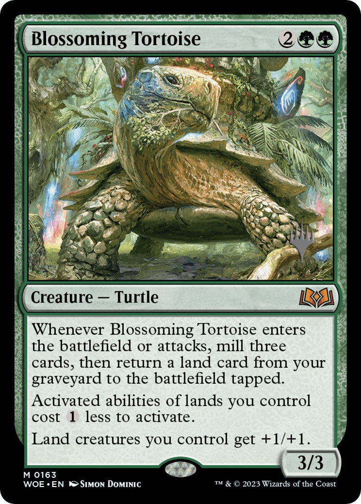 Blossoming Tortoise (Promo Pack) [Wilds of Eldraine Promos] | The Gaming-Verse