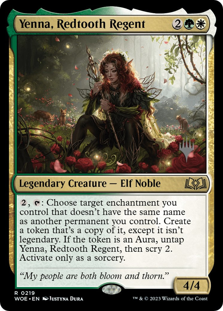 Yenna, Redtooth Regent (Promo Pack) [Wilds of Eldraine Promos] | The Gaming-Verse