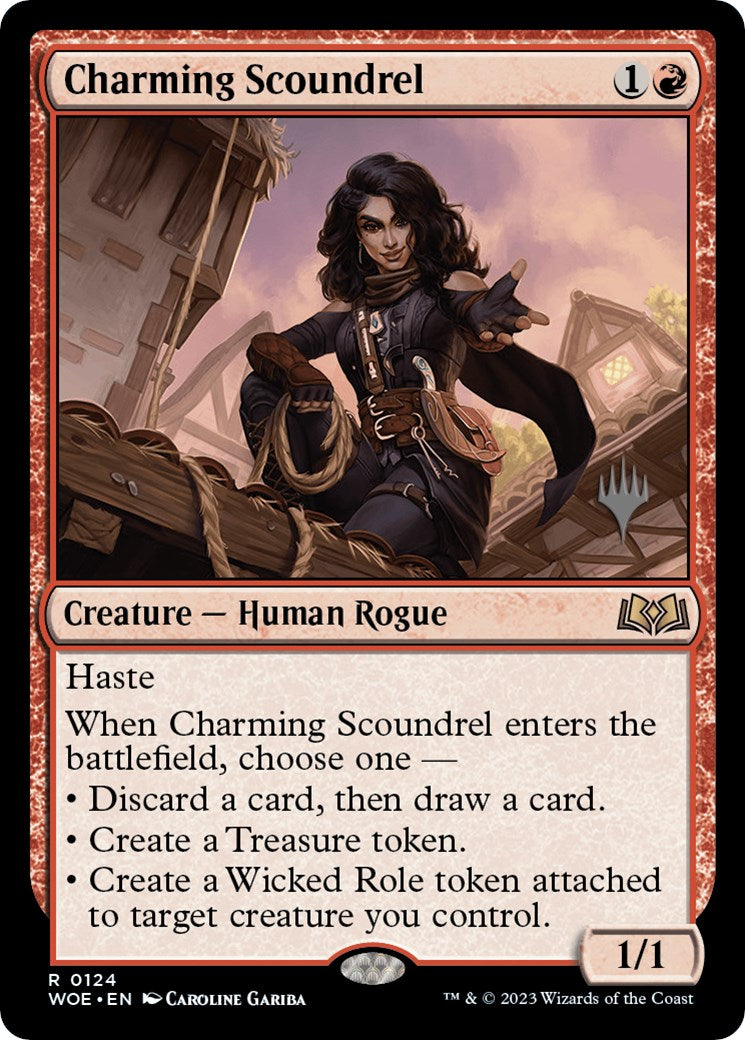 Charming Scoundrel (Promo Pack) [Wilds of Eldraine Promos] | The Gaming-Verse