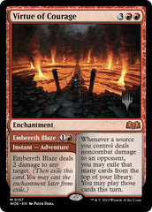 Virtue of Courage //Embereth Blaze (Promo Pack) [Wilds of Eldraine Promos] | The Gaming-Verse