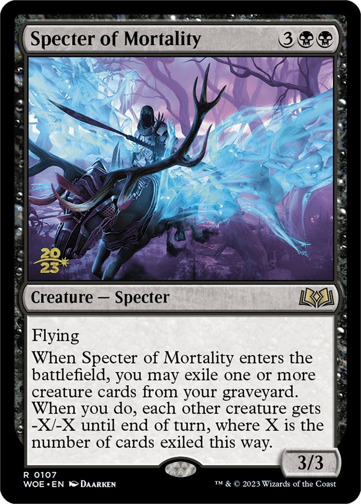 Specter of Mortality [Wilds of Eldraine Prerelease Promos] | The Gaming-Verse