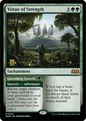 Virtue of Strength // Garenbrig Growth (Promo Pack) [Wilds of Eldraine Promos] | The Gaming-Verse