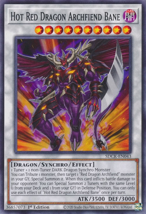 Hot Red Dragon Archfiend Bane [SDCK-EN043] Common | The Gaming-Verse