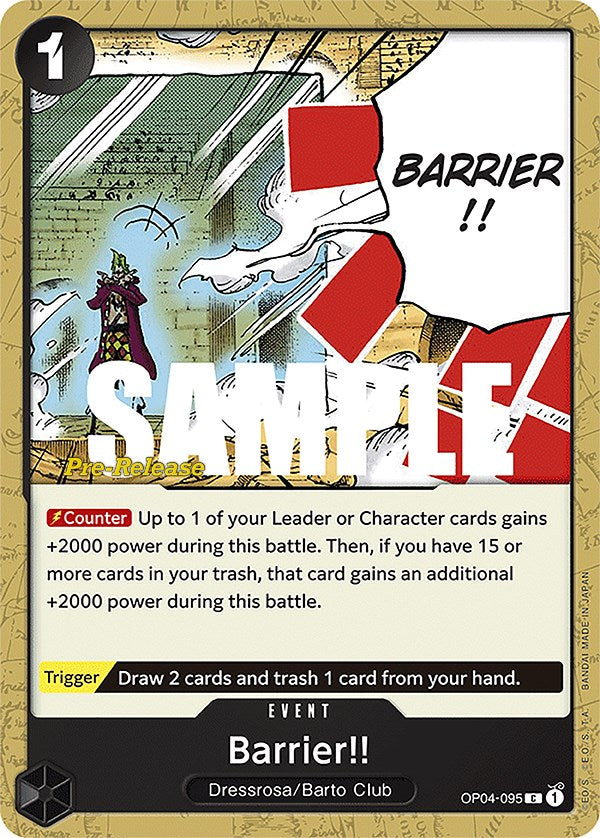 Barrier!! [Kingdoms of Intrigue Pre-Release Cards] | The Gaming-Verse