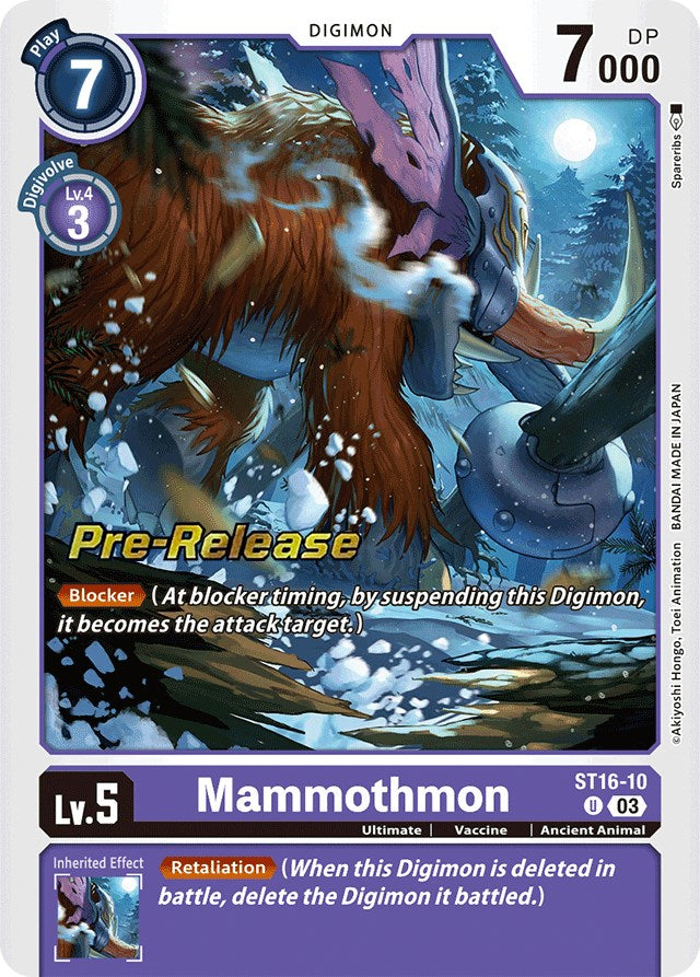 Mammothmon [ST16-10] [Starter Deck: Wolf of Friendship Pre-Release Cards] | The Gaming-Verse