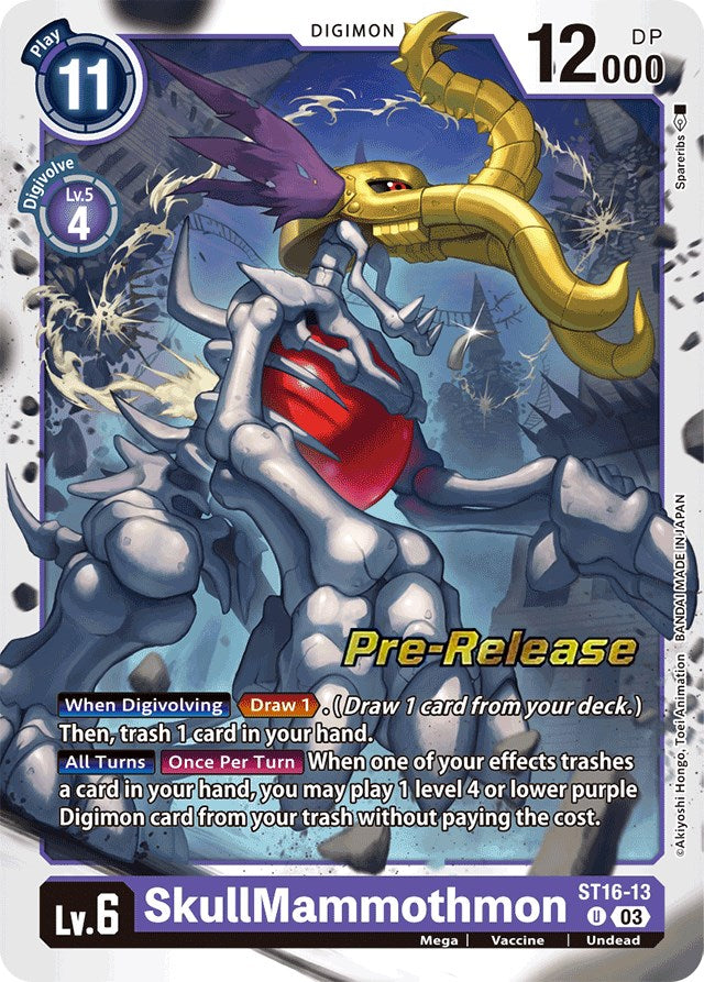 SkullMammothmon [ST16-13] [Starter Deck: Wolf of Friendship Pre-Release Cards] | The Gaming-Verse