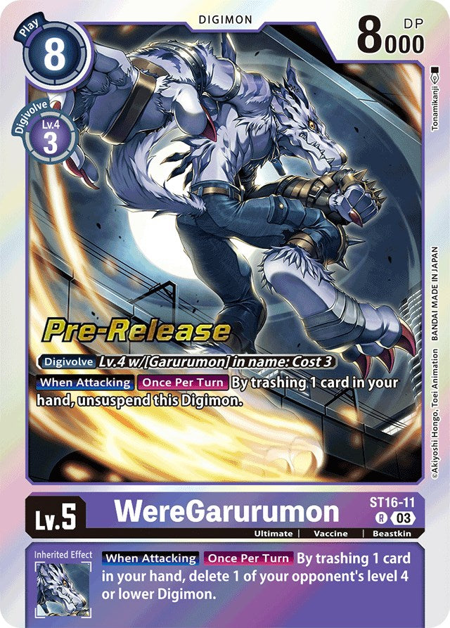 WereGarurumon [ST16-11] [Starter Deck: Wolf of Friendship Pre-Release Cards] | The Gaming-Verse