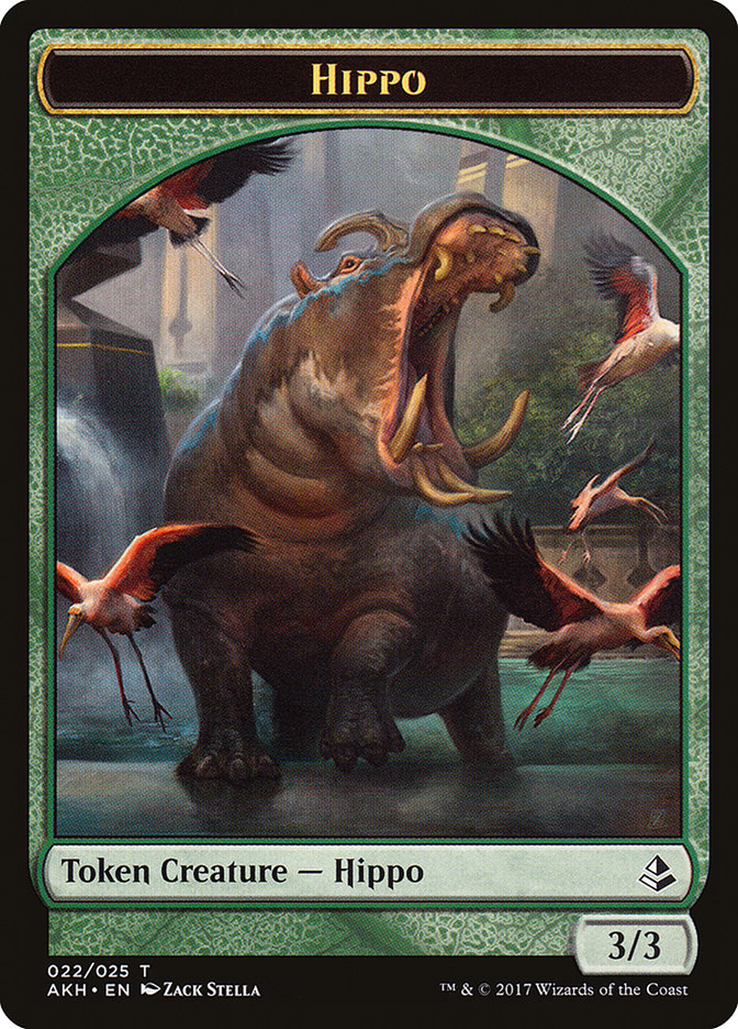 Hippo [Amonkhet Tokens] | The Gaming-Verse