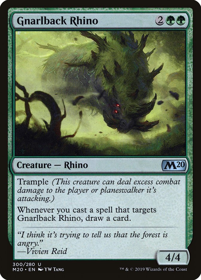 Gnarlback Rhino [Core Set 2020] | The Gaming-Verse