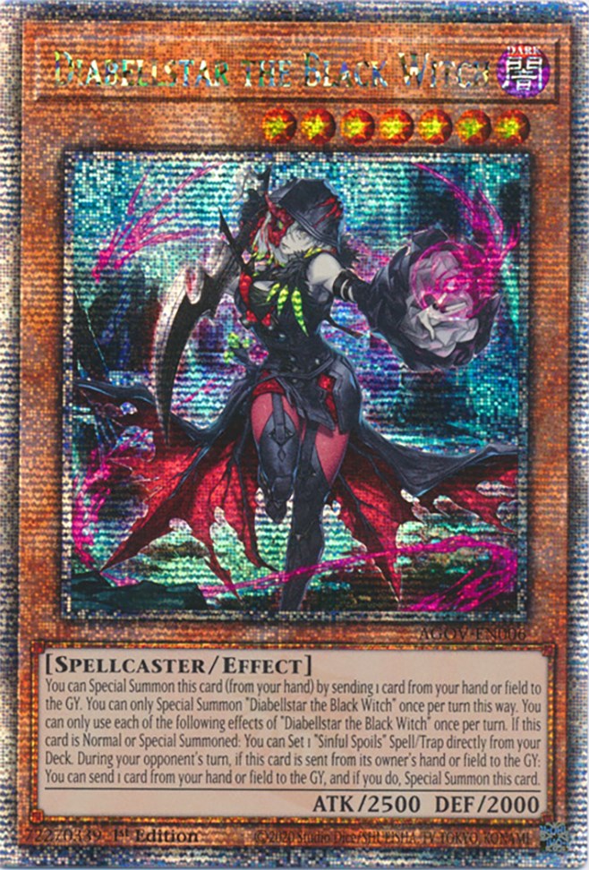 Diabellstar the Black Witch (Quarter Century Secret Rare) [AGOV-EN006] Quarter Century Secret Rare | The Gaming-Verse