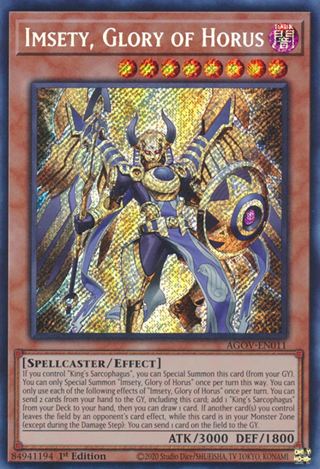 Imsety, Glory of Horus [AGOV-EN011] Secret Rare | The Gaming-Verse