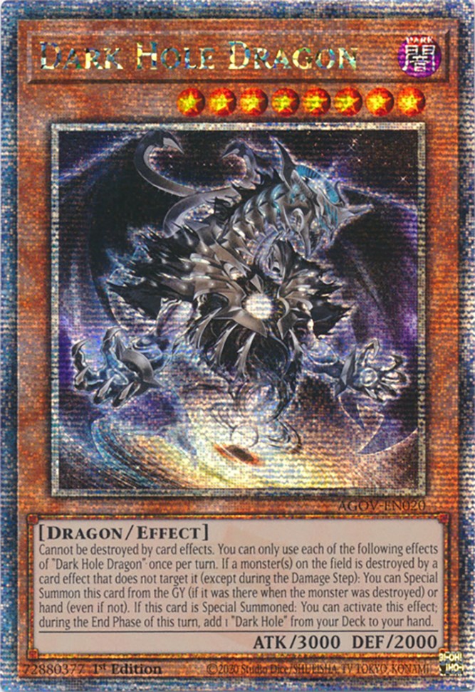 Dark Hole Dragon (Quarter Century Secret Rare) [AGOV-EN020] Quarter Century Secret Rare | The Gaming-Verse