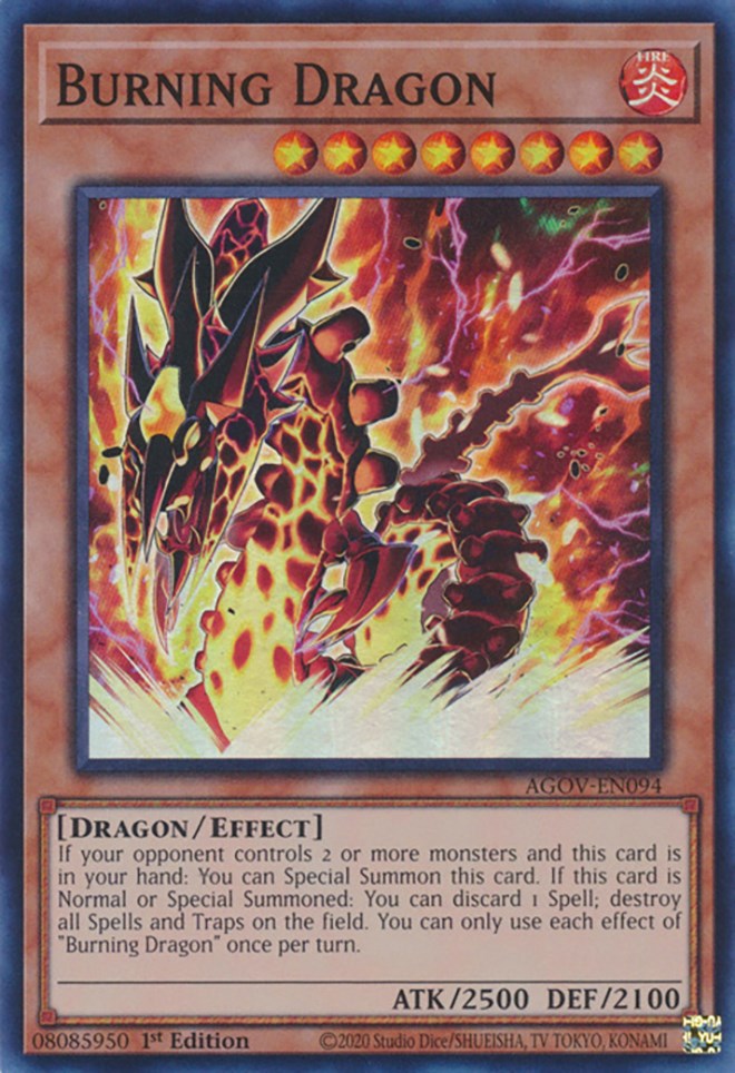 Burning Dragon [AGOV-EN094] Super Rare | The Gaming-Verse