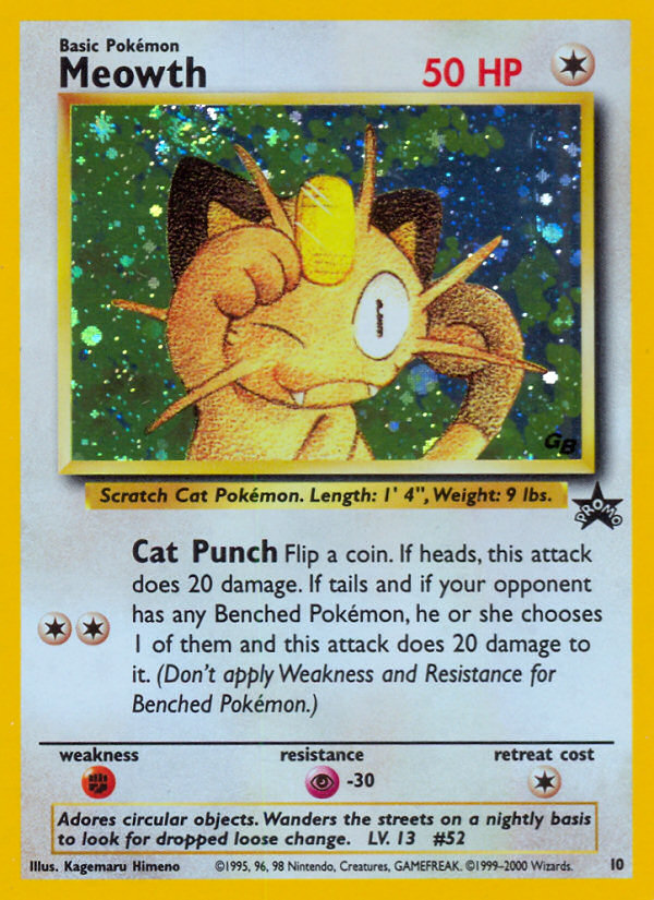 Meowth (10) [Wizards of the Coast: Black Star Promos] | The Gaming-Verse