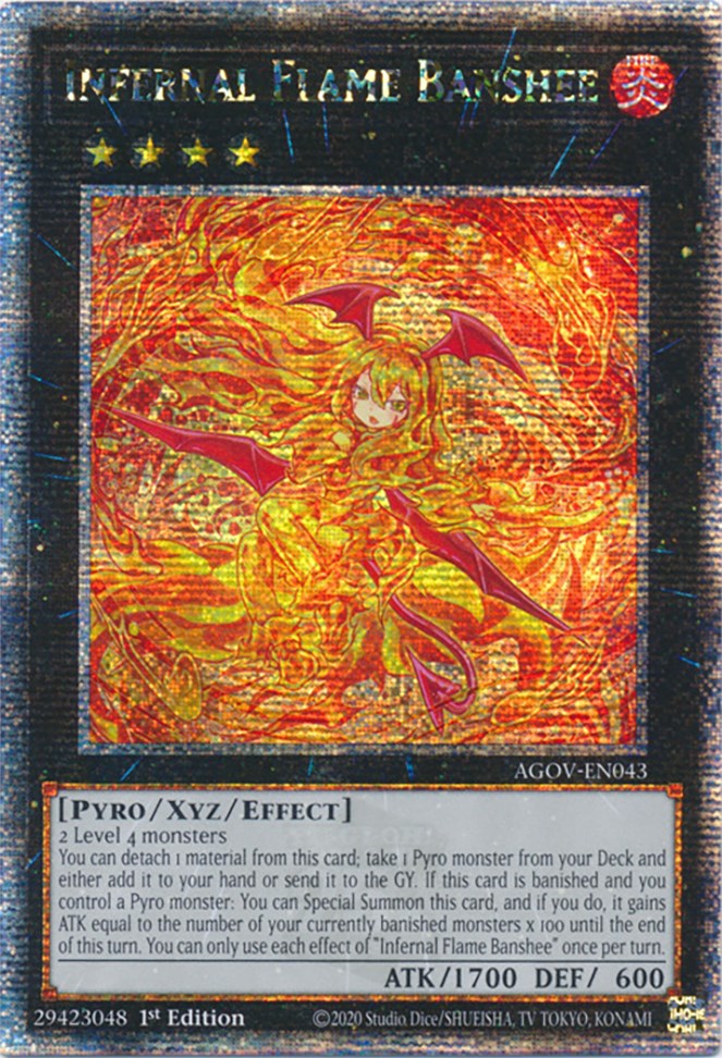 Infernal Flame Banshee (Quarter Century Secret Rare) [AGOV-EN043] Quarter Century Secret Rare | The Gaming-Verse