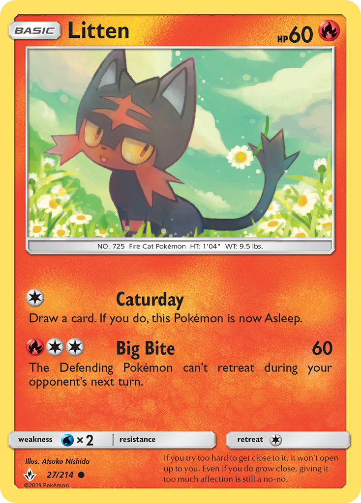 Litten (27/214) [Sun & Moon: Unbroken Bonds] | The Gaming-Verse