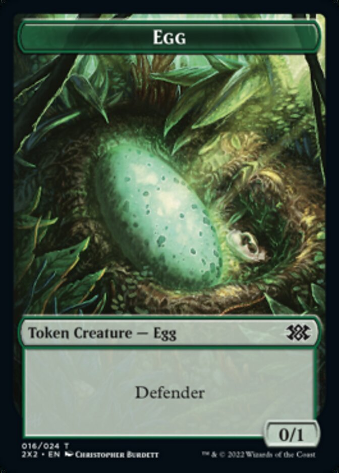 Egg // Knight Double-sided Token [Double Masters 2022 Tokens] | The Gaming-Verse