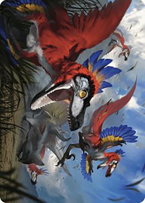 Wrathful Raptors Art Card [The Lost Caverns of Ixalan Art Series] | The Gaming-Verse