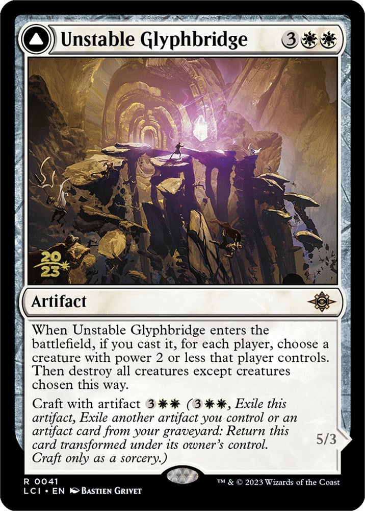 Unstable Glyphbridge // Sandswirl Wanderglyph [The Lost Caverns of Ixalan Prerelease Cards] | The Gaming-Verse