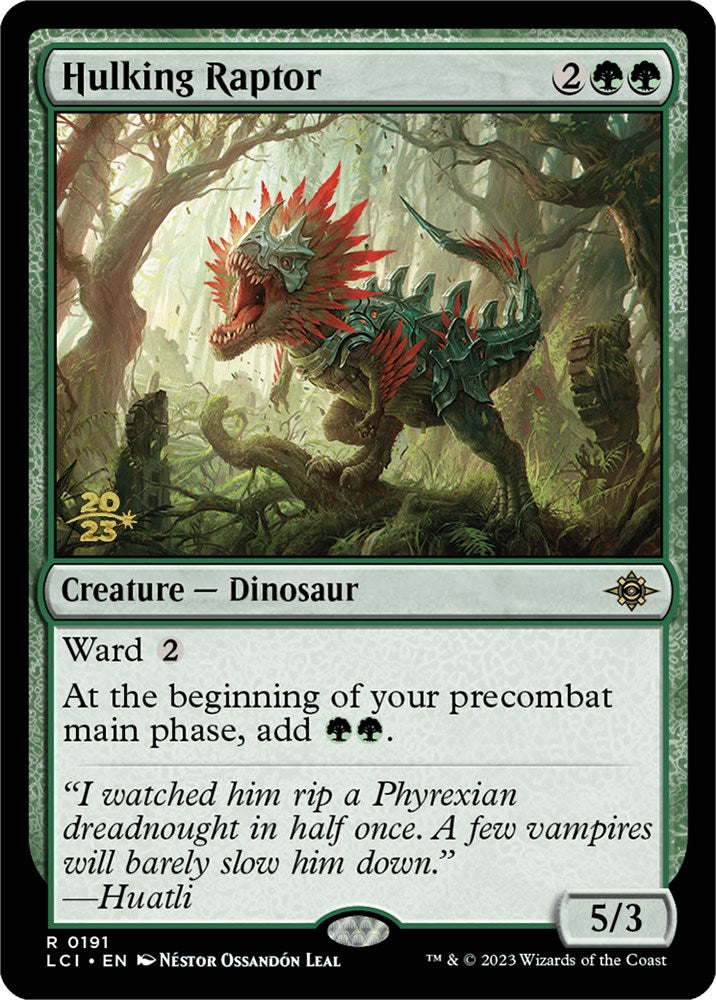 Hulking Raptor [The Lost Caverns of Ixalan Prerelease Cards] | The Gaming-Verse