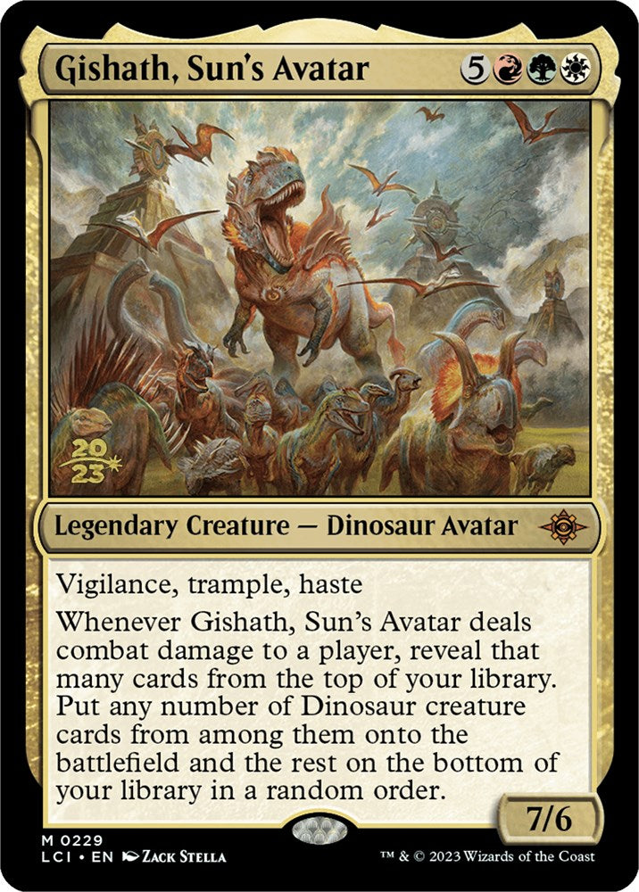 Gishath, Sun's Avatar (LCI) [The Lost Caverns of Ixalan Prerelease Cards] | The Gaming-Verse