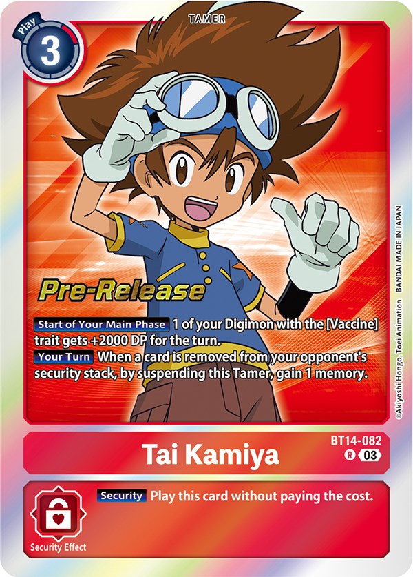 Tai Kamiya [BT14-082] [Blast Ace Pre-Release Cards] | The Gaming-Verse