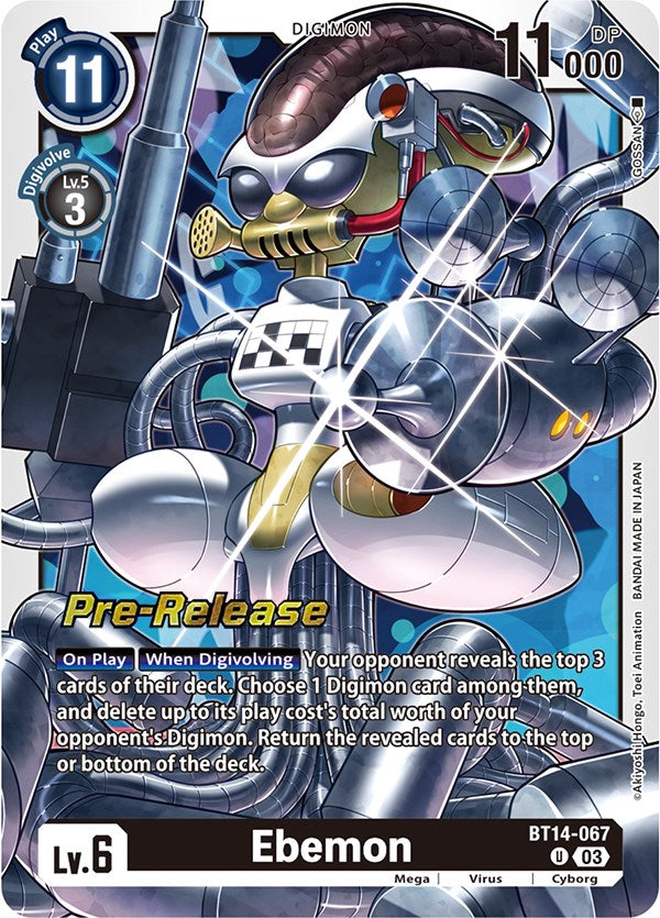 Ebemon [BT14-067] [Blast Ace Pre-Release Cards] | The Gaming-Verse