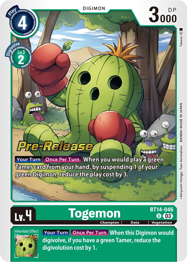 Togemon [BT14-046] [Blast Ace Pre-Release Cards] | The Gaming-Verse