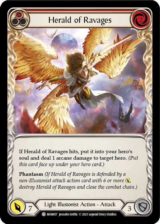 Herald of Ravages (Red) [MON017] 1st Edition Normal | The Gaming-Verse