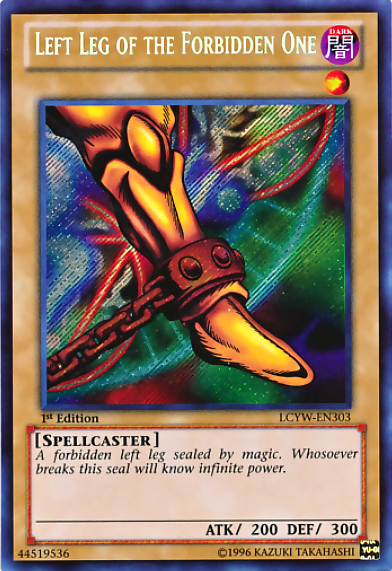 Left Leg of the Forbidden One [LCYW-EN303] Secret Rare | The Gaming-Verse