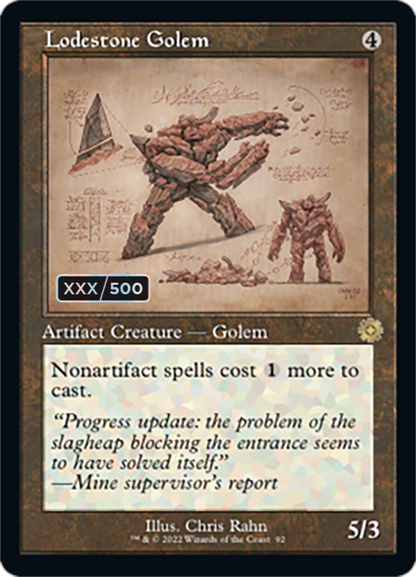 Lodestone Golem (Retro Schematic) (Serial Numbered) [The Brothers' War Retro Artifacts] | The Gaming-Verse